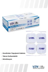 VZN Tens Pedi Kablolu Elektrot 5x5cm Tens Elektrodu - 1