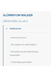 CASE Lüx Hasta Yürüteci Alüminyum Walker - 2
