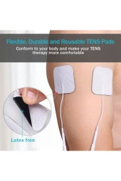 VZN Tens Pedi Kablolu Kumaş Elektrot 5x5 Tens-Ems Pedi 4lü - 3