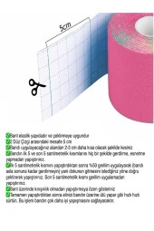 BKMC Yüz Kaldırma Ve Kırışıklıklar Için Kinezyo Pembe Renk Bant - 3