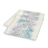 Schafer Home Leaf Poly Linen Runner 45x150 Cm-Mavi - 1