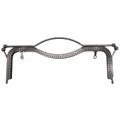 Angel Çanta Aksesuar 27 cm Üstten Tutmalı Çanta Klipsi Çanta Bursu Füme Metal - 1