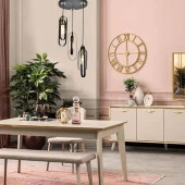 Apliqa Koza 3Lü Yuvarlak Siyah Modern Genç Odası Mutfak Retro Salon Sarkıt Avize - 9