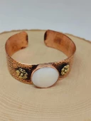 Sedef Taşı Motifli Kalın Bakır Bileklik (52508) thumbnail 3
