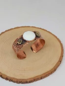 Sedef Taşı Motifli Kalın Bakır Bileklik (52508) thumbnail 4