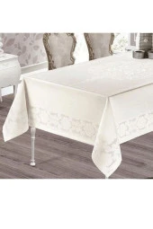 ZeynoÇeyiz Jumbo 12 Kişilik Su Geçirmez Leke Tutmaz Masa Örtüsü 160x260 Cm - 1
