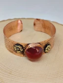 Akik Taşı Motifli Kalın Bakır Bileklik (52510) thumbnail 3