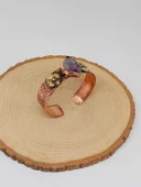 Ametist Taşı Motifli Kalın Bakır Bileklik (52512) thumbnail 4