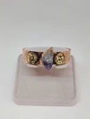 Ametist Taşı Motifli Kalın Bakır Bileklik (52512) thumbnail 2