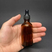 50Ml Kahverengi Cam Damlalıklı Şişe , Siyah Plastik Kapak , 50Cc Amber Cam Damlalıklı Şişe x 6 Adet thumbnail 1