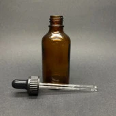 50Ml Kahverengi Cam Damlalıklı Şişe , Siyah Plastik Kapak , 50Cc Amber Cam Damlalıklı Şişe x 6 Adet thumbnail 2