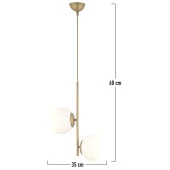 Apliqa Malibu 2 Li Eskitme Modern Genç Odası Mutfak Salon Avize thumbnail 8