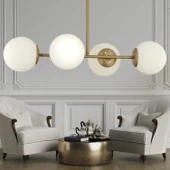 Lema 4Lü Eskitme Modern Yemek Masası Üstü Yatak odası Salon Avize thumbnail 1