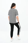 Kadın Büyük Beden Çizgili Eşofman Takımı 8106-24 - 8