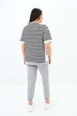Kadın Büyük Beden Çizgili Eşofman Takımı 8106-24 - 12