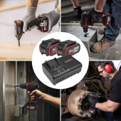 Kress KAD21 20Volt 4.0Ah Li-ion KrossPack 2 Adet Akü ve Akü Şarj Cihazı thumbnail 5