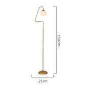 Seül Beyaz Camlı Eskitme Modern Tasarım Metal Lambader thumbnail 2