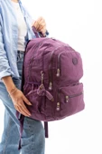 571 collections Ultra Hafif Çok Cepli Sırt Çantası (571-2D) Mor thumbnail 3