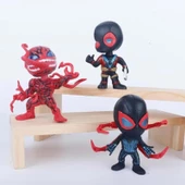 6'lı Anime Karakter Seti Spider-Man Siyah Spider-Man Venom Carnage Deadpool - 3