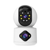 QASUL Yeni Nesil Çift Lens Biri Sabit Biri Hareketli Güvenlik Kamerası Hareket Algılama 4 MP Renkli Gece Görüşü - 1