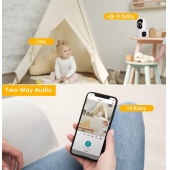 QASUL Yeni Nesil Çift Lens Biri Sabit Biri Hareketli Güvenlik Kamerası Hareket Algılama 4 MP Renkli Gece Görüşü - 3