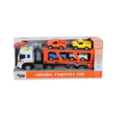 1:16 Sürtmeli Sesli Işıklı Araba Taşıyan Tır 39 Cm - 2