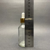 50Ml Şeffaf Cam Damlalıklı Şişe , Gold Metalik Kapak  ,  50 Cc Saydam Cam Damlalıklı Şişe x 6 Adet thumbnail 3