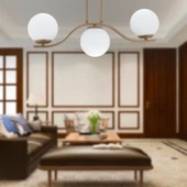 Apliqa Severus 3'lü Eskitme Modern Salon Kafe Restoran İçin Uygun, Salon Avize thumbnail 1