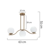 Apliqa Severus 3'lü Eskitme Modern Salon Kafe Restoran İçin Uygun, Salon Avize thumbnail 5