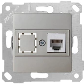 MUTLUSAN RİTA TİTANYUM NÜMERİS TELEFON PRİZİ 1XRJ12 (ÇERÇEVE HARİÇ) - 1