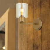 Apliqa Lima Eskitme Bal Camlı Duvar Lambası Yatak Odası-Yatak Başı-Banyo İçin Modern Aplik - 1