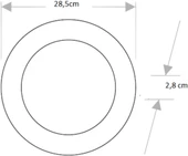 CATA 30 W SIVA ÜSTÜ LED PANEL GÜNIŞIĞI YUVARLAK (CT-5273) - 2