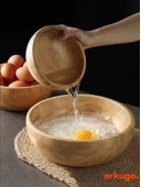 Bambu 3 lü Salata Kasesi, Sunum Kasesi, Dekoratif Kase, İskandinav Kase - 1