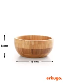 Bambu 3 lü Salata Kasesi, Sunum Kasesi, Dekoratif Kase, İskandinav Kase - 7