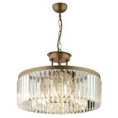 Apliqa Kanvas 45'Lik Eskitme Kristalli Taşlı Modern Tasarım Kristal Salon Avize thumbnail 3