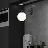 Apliqa Elvin Siyah Duvar Lambası Yatak Odası-Yatak Başı-Banyo İçin Modern Retro Aplik - 2