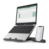 Coofbe Plastik 360° Döner Masaüstü Laptop Standı Ve Telefon Tutucu Yükseklik Ayarlı Laptop Tutucu - 9