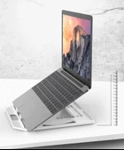 Coofbe Plastik 360° Döner Masaüstü Laptop Standı Ve Telefon Tutucu Yükseklik Ayarlı Laptop Tutucu - 5