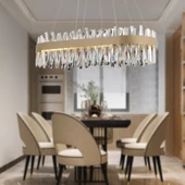 Apliqa Brampton 6'lı Sıralı Eskitme 3 Renkli 100 Watt Ledli Yemek Masası Üstü, Oturma Odası, Salon Avize thumbnail 1