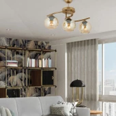 Apliqa Elite 3Lü Eskitme Bal Camlı Modern Mutfak Yatak odası Salon Avize - 2