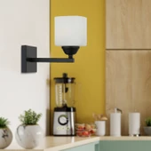 Apliqa Minel Siyah Duvar Lambası Yatak Odası-Yatak Başı-Banyo İçin Modern Aplik - 2