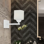 Apliqa Minel Beyaz Duvar Lambası Yatak Odası-Yatak Başı-Banyo İçin Modern Aplik - 1