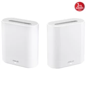 ASUS EXPERT WIFI EBM68-W-2 AX7800 WIFI6E Dual Band Kurumsal Mesh Router 2-li paket thumbnail 2