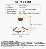 TT Aydınlatma TT307-35-ESK  Helezon Modeli Eskitme Boyalı Led Avize thumbnail 4