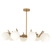 Apliqa Sara 8Li Eskitme Boyalı Beyaz Camlı Modern Genç Odası Yemek Masası Üstü Salon Avize thumbnail 6