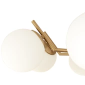 Apliqa Sara 8Li Eskitme Boyalı Beyaz Camlı Modern Genç Odası Yemek Masası Üstü Salon Avize thumbnail 8