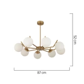 Apliqa Sara 8Li Eskitme Boyalı Beyaz Camlı Modern Genç Odası Yemek Masası Üstü Salon Avize thumbnail 11