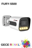 FURY 2 Kamera 1080P Görüntü Gece Renkli Full Hd 4xUltra Led Gece Renkli Güvenlik Kamera Seti 1TB - 4