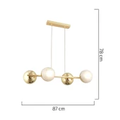 Apliqa BERCA 4LÜ GOLD AVİZE Modern Mutfak Yemek Masası Üstü Yatak odası Salon Avize thumbnail 5