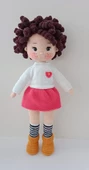 Bukle Saçlı Bebek Amigurumi Organik Oyuncak - 1
